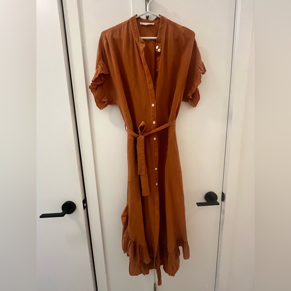 Corey Lynn Calter Marigold Buttoned Midi Dress
